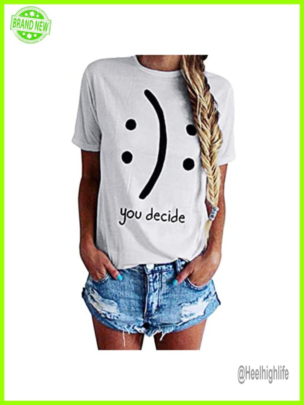 Women's Cotton Graphic T-Shirt Funny Letter Print Casual Short Sleeve Crew Neck